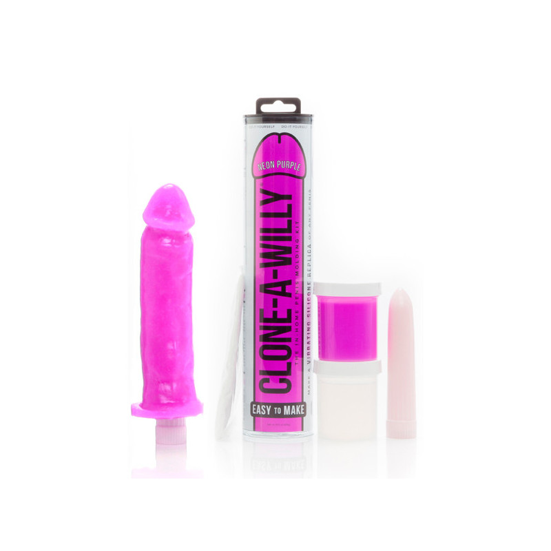 Kit para fazer réplica do seu pénis - Clone-A-Willy Roxo Neon Kit para fazer réplica do seu pénis - Clone-A-Willy Roxo Neon