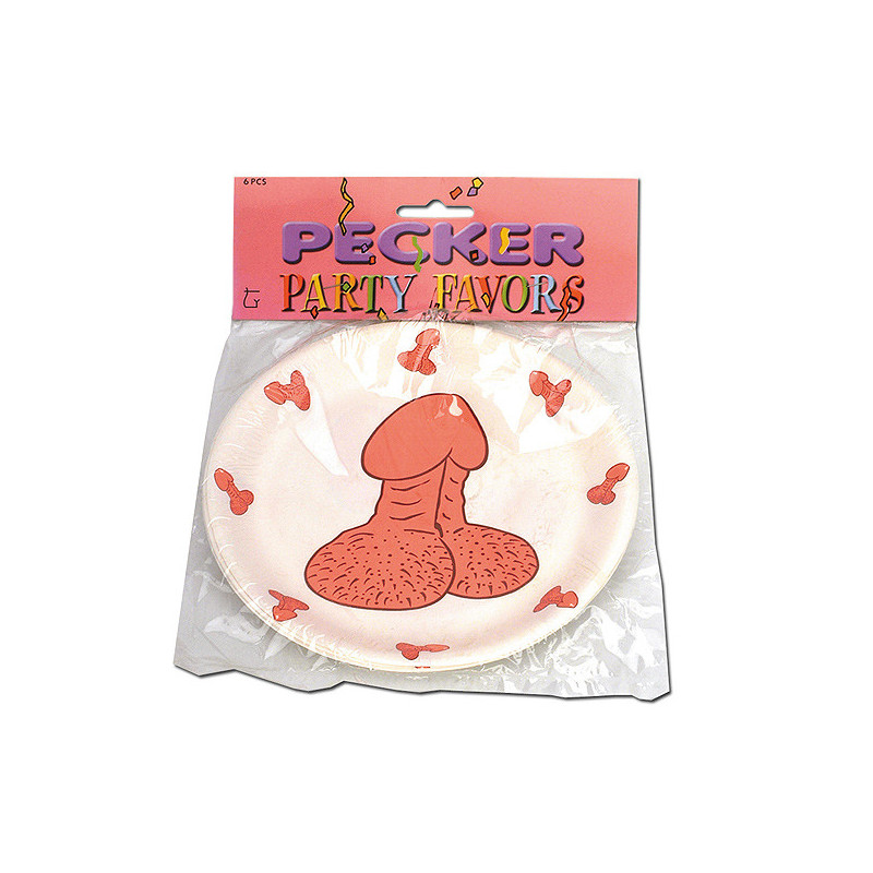 Pratinhos com pénis - Pack de 6 Pratinhos com pénis - Pack de 6