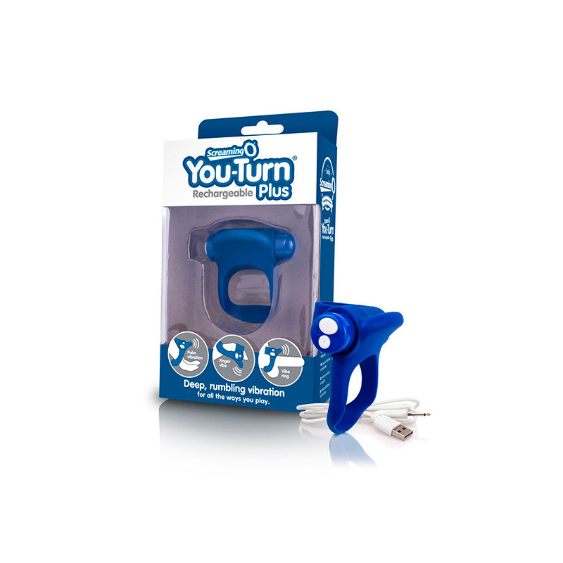 Anel Carregável You-Turn Plus Azul - Screaming O