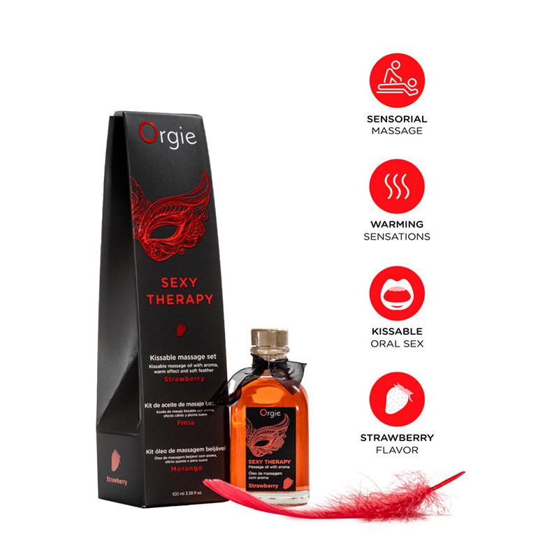 Kit para Massagem Labial - Orgie Morango 100ml
