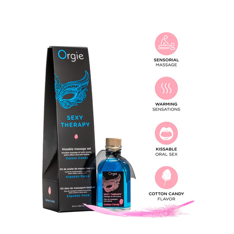 Kit para Massagem Labial - Orgie Algodão Doce 100ml