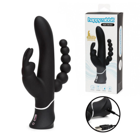 Vibrador Triplo Happy Rabbit
