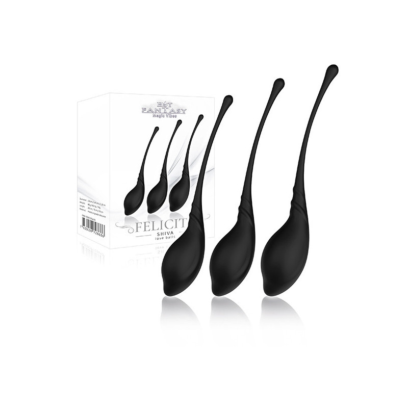 Kit Cones Vaginais Shiva - Preto Kit Cones Vaginais Shiva - Preto