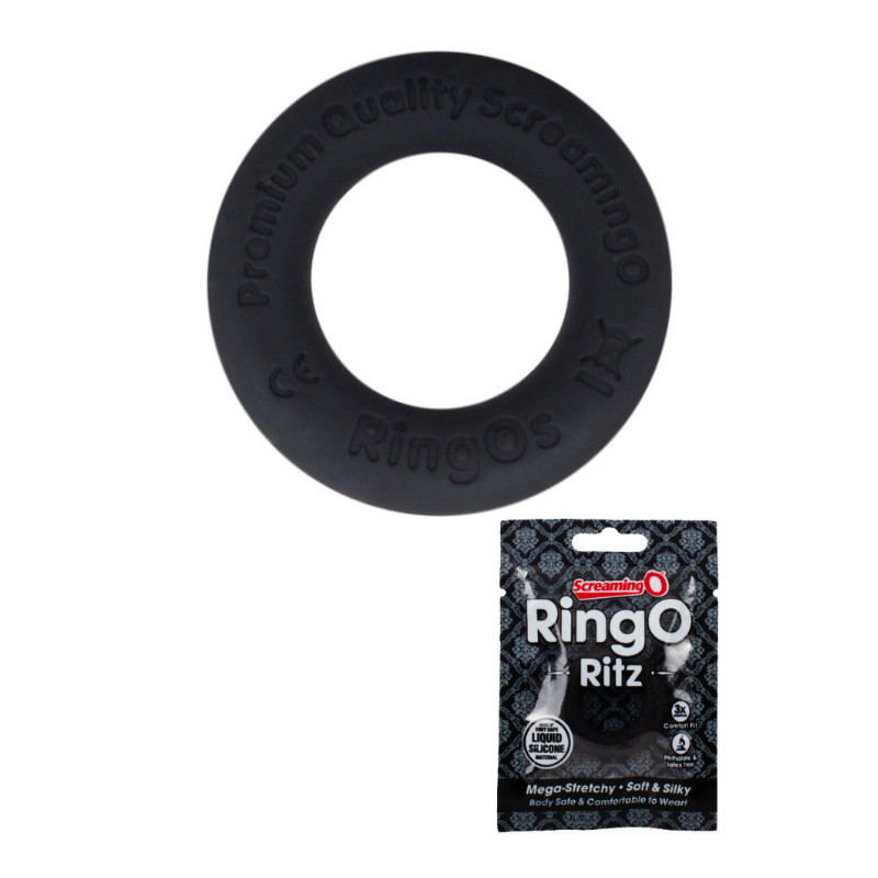 Anel Ereção Super Extensível Ringo Ritz - Preto