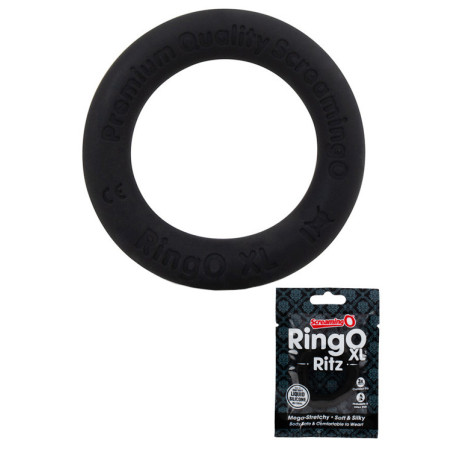 Anel Ereção Super Extensível Ringo Ritz - Preto XL