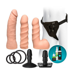 Kit Cinta 3 Dildos Elevada Qualidade - Doc Johnson Starter Vac-U-Lock