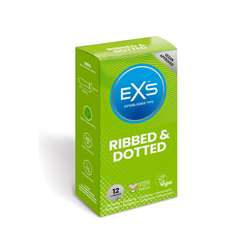 Preservativos Estimulantes - EXS Ribbed & Dotted 12un