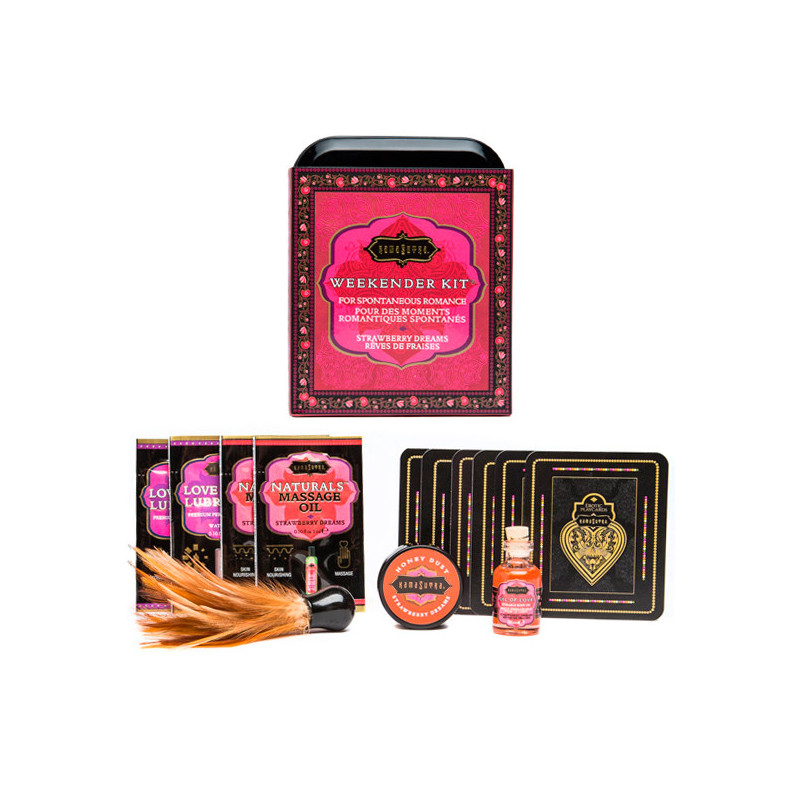 Kit Sonhos Fim de Semana - Morango - Kamasutra Vegan Kit Sonhos Fim de Semana - Morango - Kamasutra Vegan