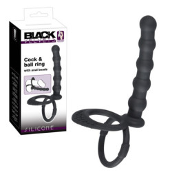 Anel Duplo & Tira Bolas Anal -  Black Velvets