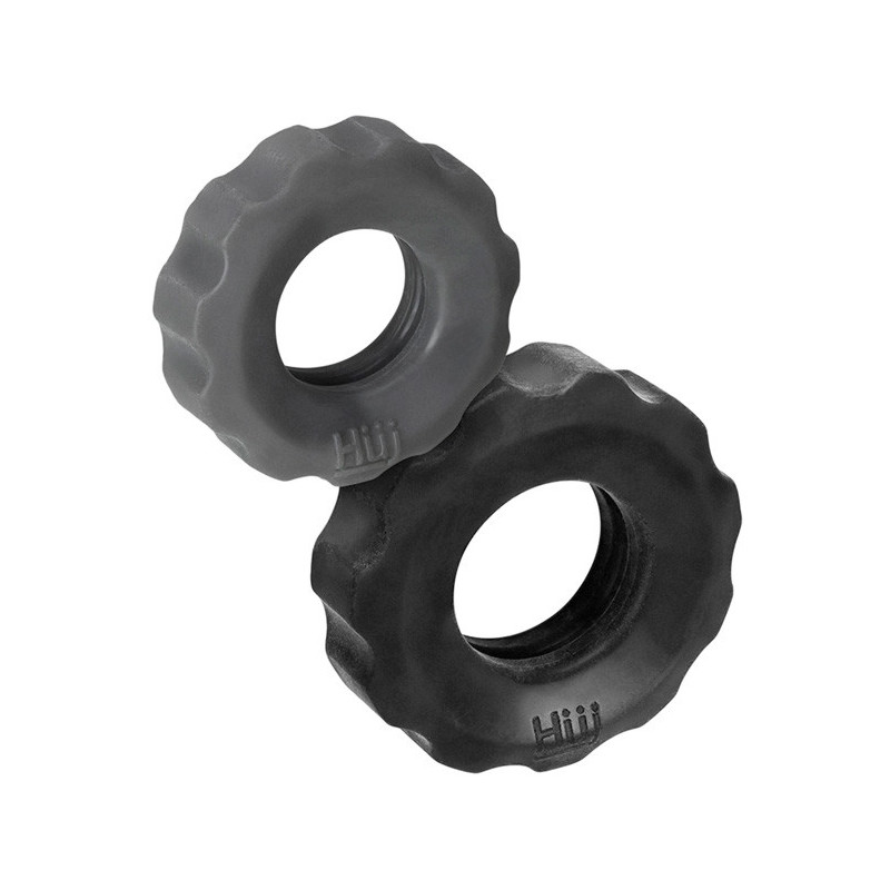 Kit 2 Anéis Ereção Preto/Cinza - Cog