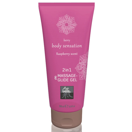 2EM1 Gel Massagem & Lubrificante - Framboesa 200ml