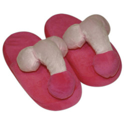 Pantufas De Peluche Com Pénis