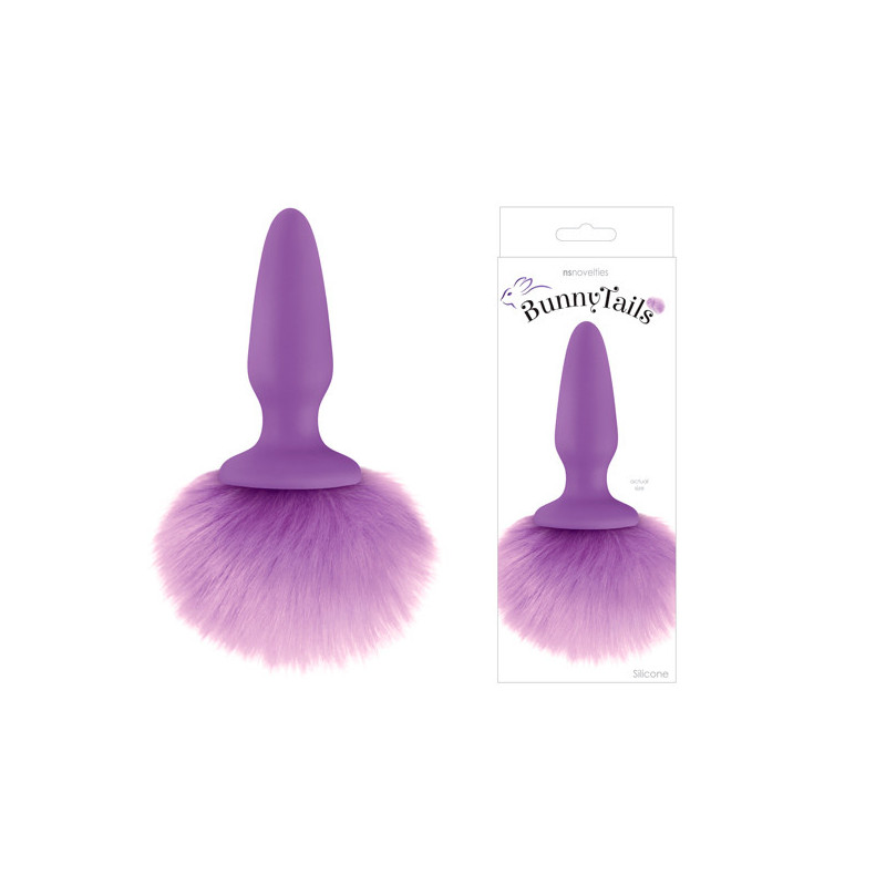 Plug Anal Rabo Coelhinho Silicone - Roxo