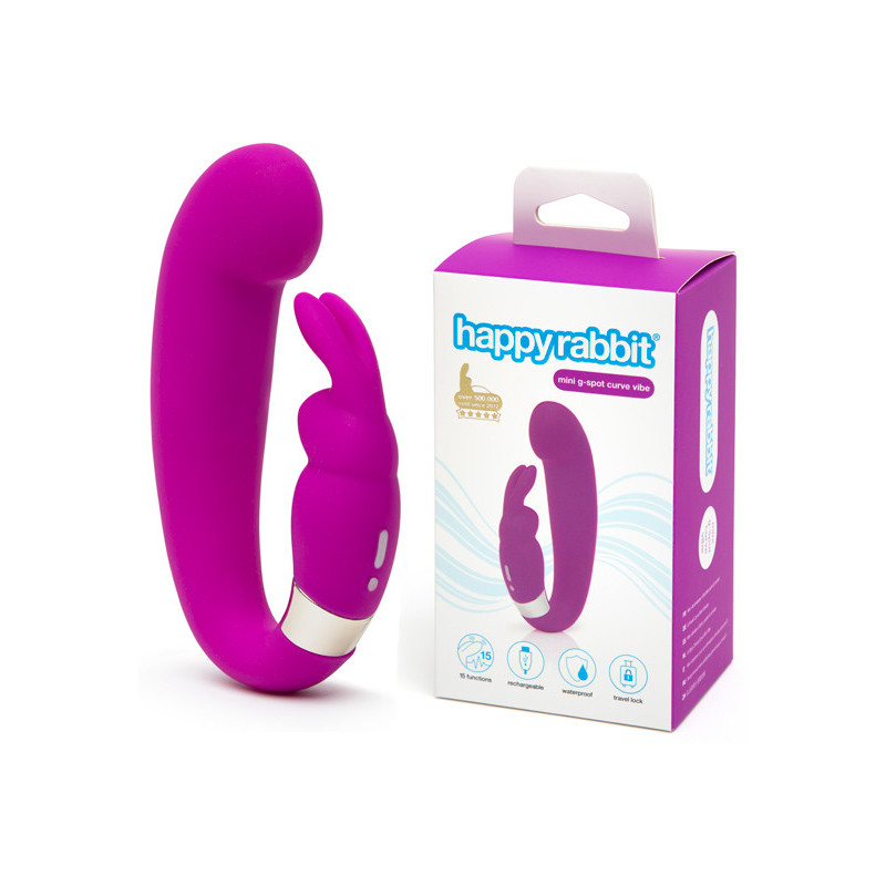 Vibrador Ponto G & Clítoris - Mini Curve Happy Rabbit