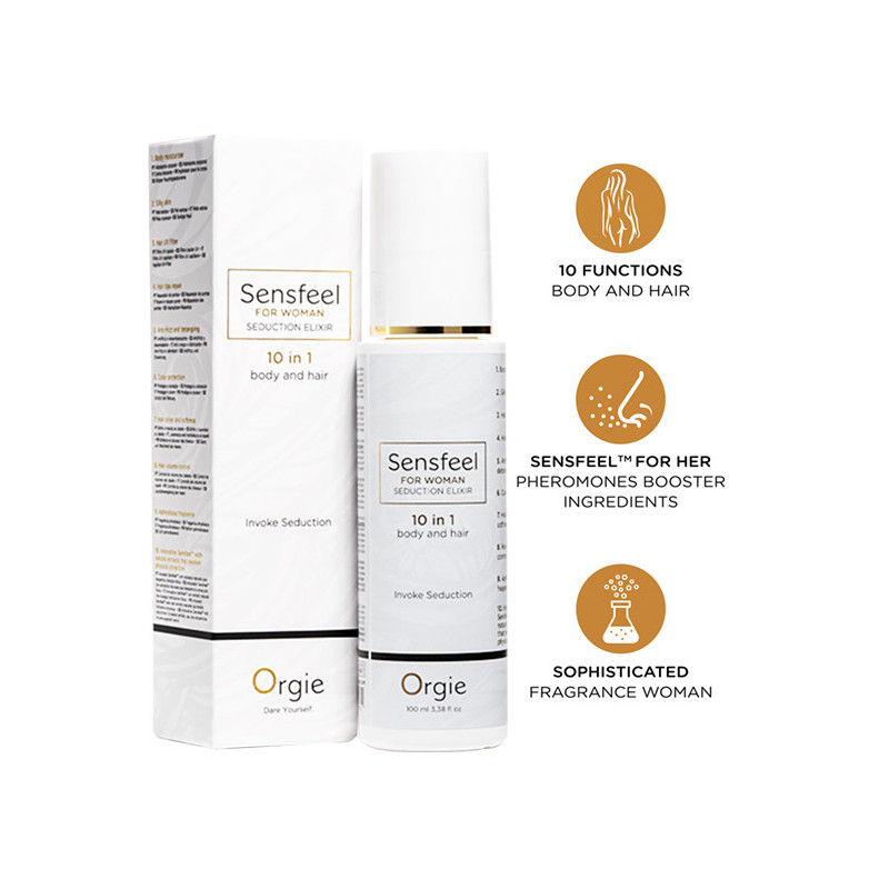 Elixir Corpo e Cabelo Com Feromonas - Sensfeel Mulher 100ml