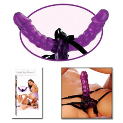 Cinta Dildo Duplo - Ondulado 30cm
