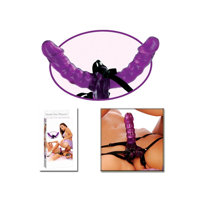 Cinta Dildo Duplo - Ondulado 30cm Cinta Dildo Duplo - Ondulado 30cm