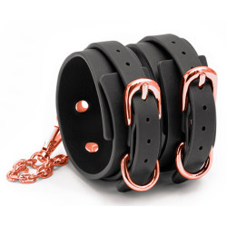 Algemas de Tornozelo - Preto & Rose Gold