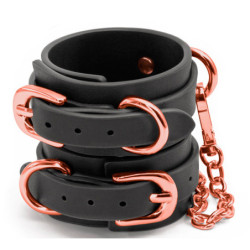 Algemas de Pulso - Preto & Rose Gold
