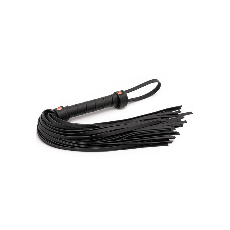 Chicote Flogger - Preto & Rose Gold