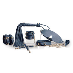Kit 6 Peças Bondage - Azul & Dourado