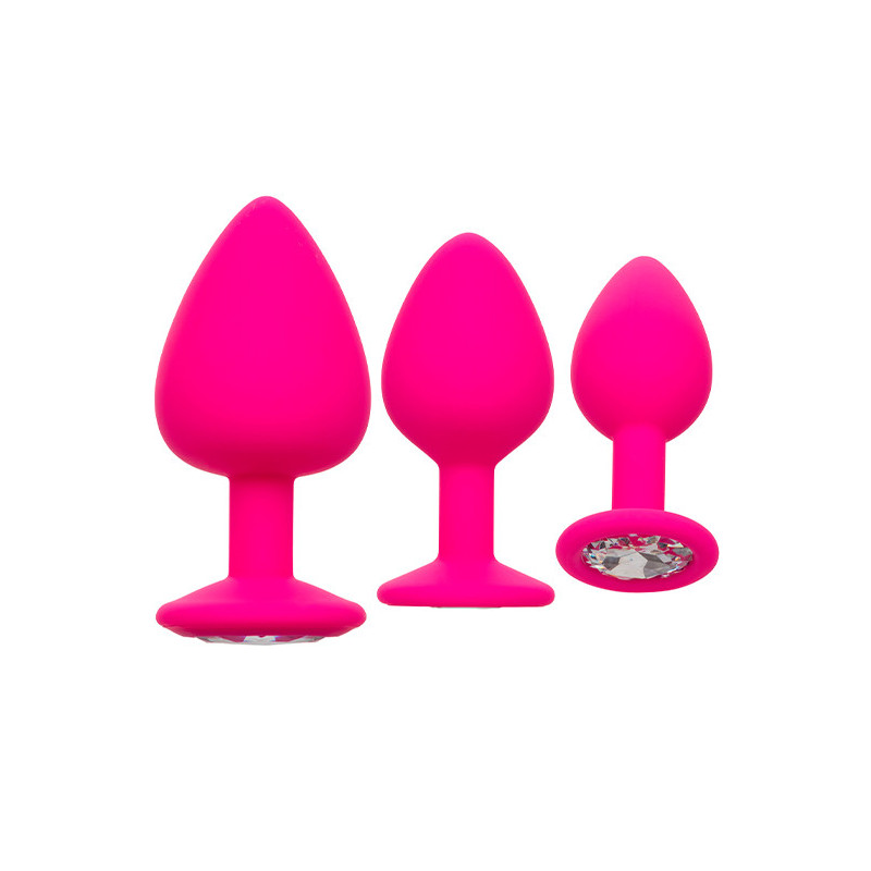 Kit 3 Botões Rosa Silicone - Cheeky Gems Rosa