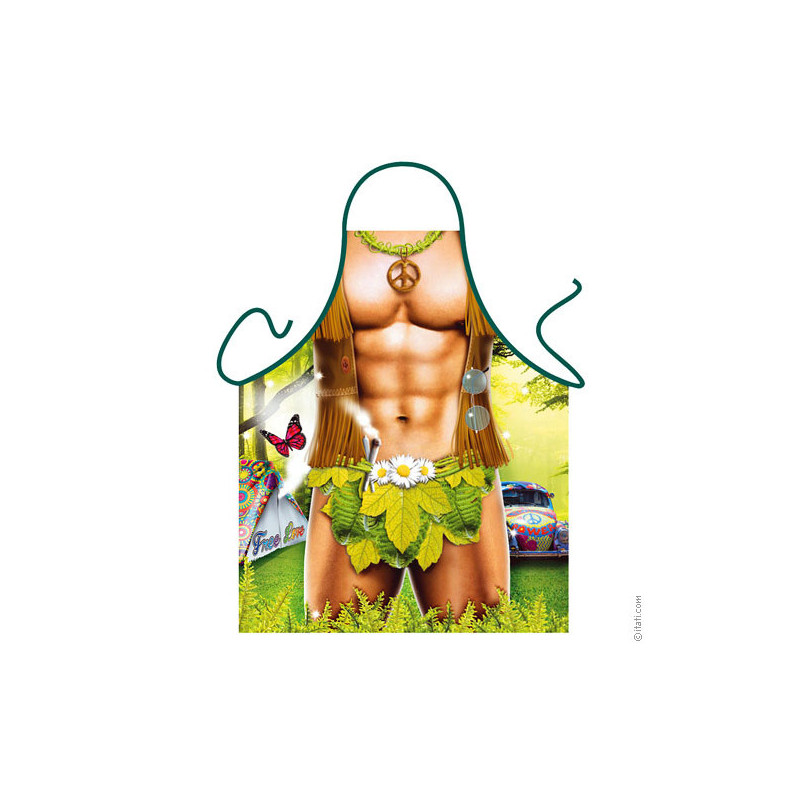 Avental Humorístico - Homem Hippie