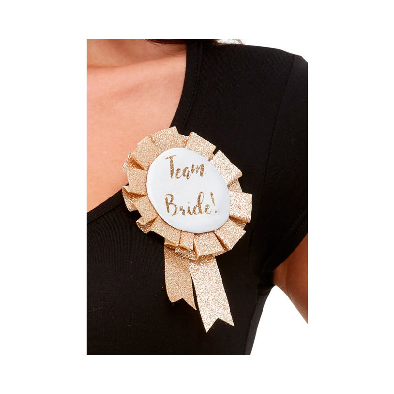 Crachá Dourado - Team Bride