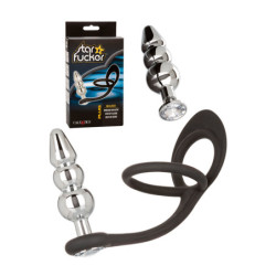 Plug Anal Bolas Com Anel De Ereção - 8.5cm
