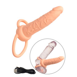 Arnês Dupla Penetração Com Vibração - 14cm
