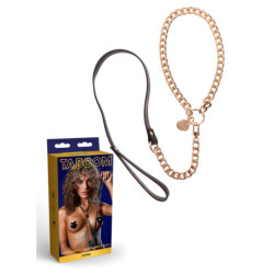 Colar e Trela Metal Robusto - Rose Gold