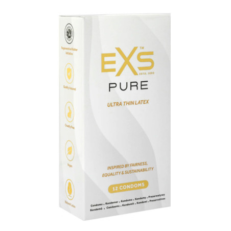 Preservativos Ultra Finos - EXS Pure  Vegano 12un