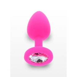 Plug Botão De Rosa Para Iniciantes 6cm - Rosa