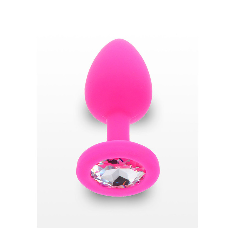 Plug Botão De Rosa Para Iniciantes 6cm - Rosa