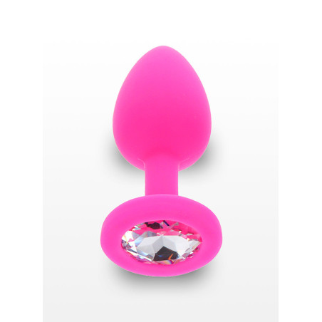 Plug Botão De Rosa Para Iniciantes 6cm - Rosa