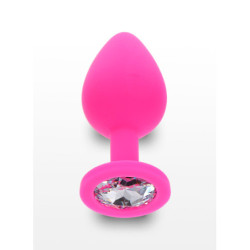 Plug Botão De Rosa 7cm - Rosa