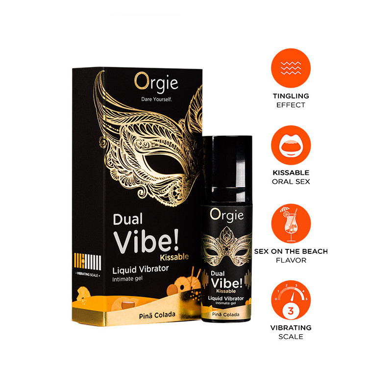 Vibrador Líquido Beijável - Piña Colada 15ml