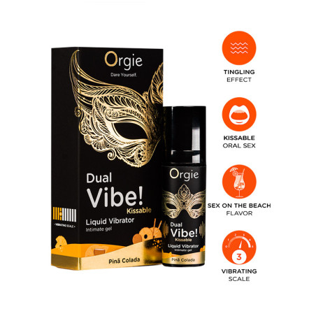 Vibrador Líquido Beijável - Piña Colada 15ml