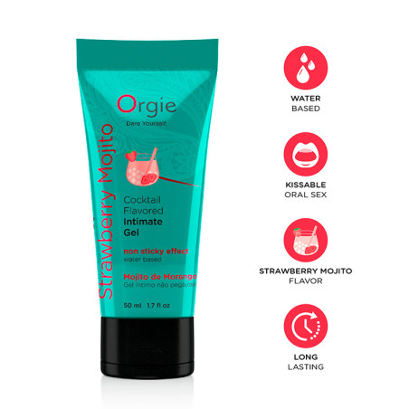 Lubrificante Sexo Oral - Mojito De Morango 50ml