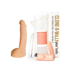 Kit Clone-a-Willy Com Testículos e Vibrador