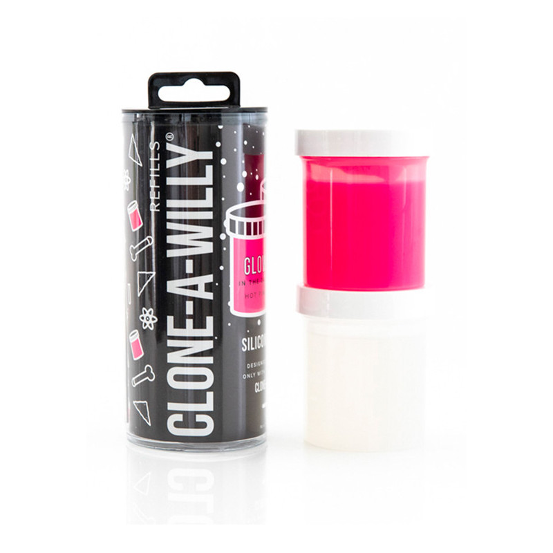 Recarga Silicone - Clone-a-Willy Rosa Fluorescente