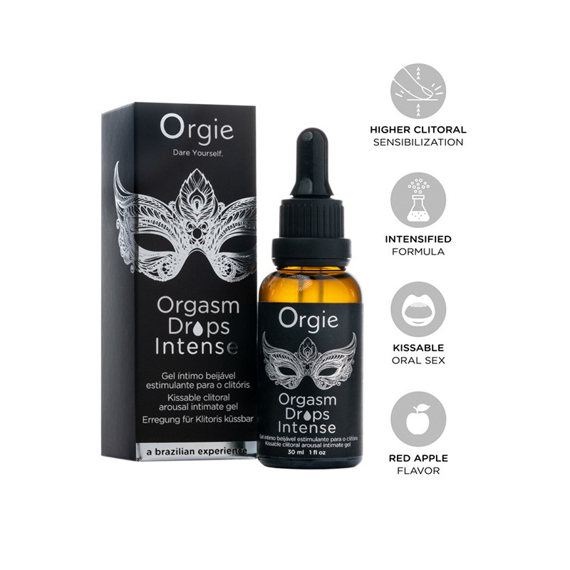 Gel Estimulante Beijável - Orgasm Drops Intense 30ml