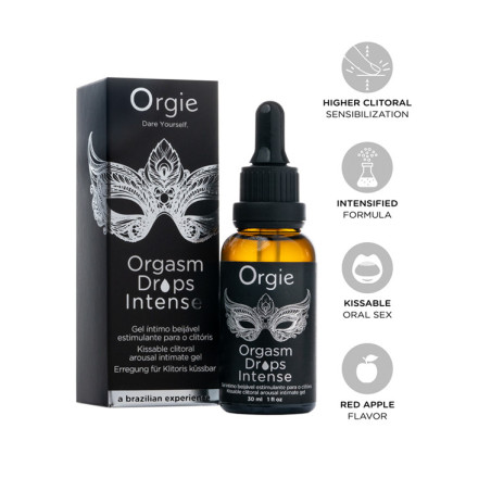 Gel Estimulante Beijável - Orgasm Drops Intense 30ml