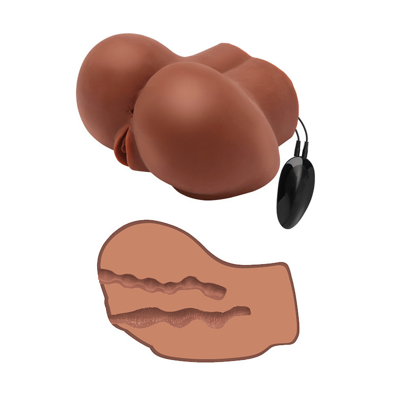 Vagina E Ânus Realísticos Com Vibração - Hot Honey Rider Castanho