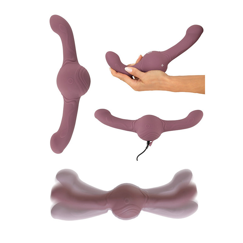 Vibrador Pulsador Duplo Turbo Shaker Double Lover  - 12cm