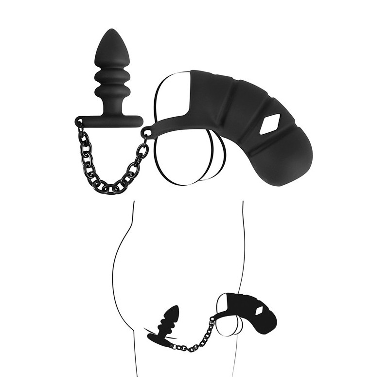 Jaula Com Plug Anal - 7cm