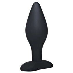 Plug Anal Aveludado Negro - 12cm