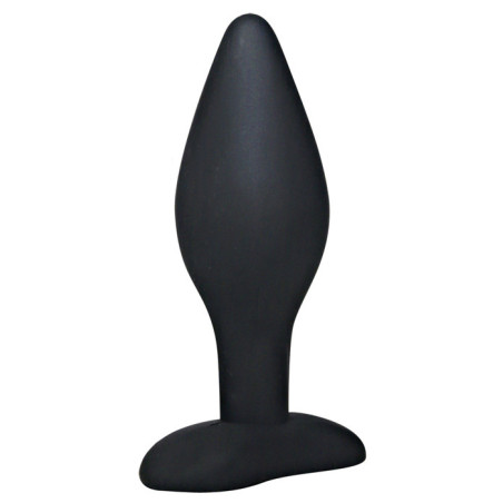 Plug Anal Aveludado Negro - 12cm