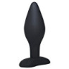 Plug Anal Aveludado Negro - 12cm