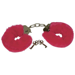 Algemas Metal Com Peluche - Encarnado